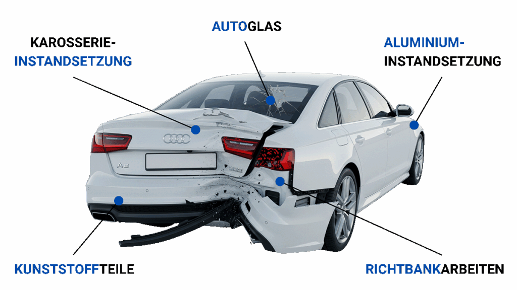 Audi A6 mit Heckschaden