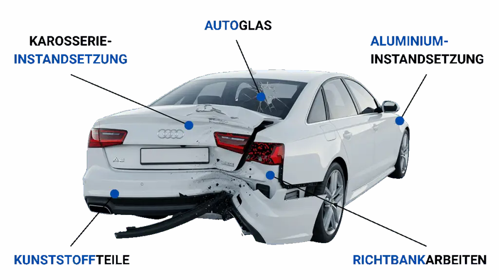 Audi A6 mit Heckschaden